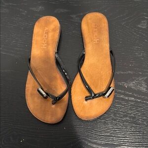 Aldo Black Sandals Minimalist Design